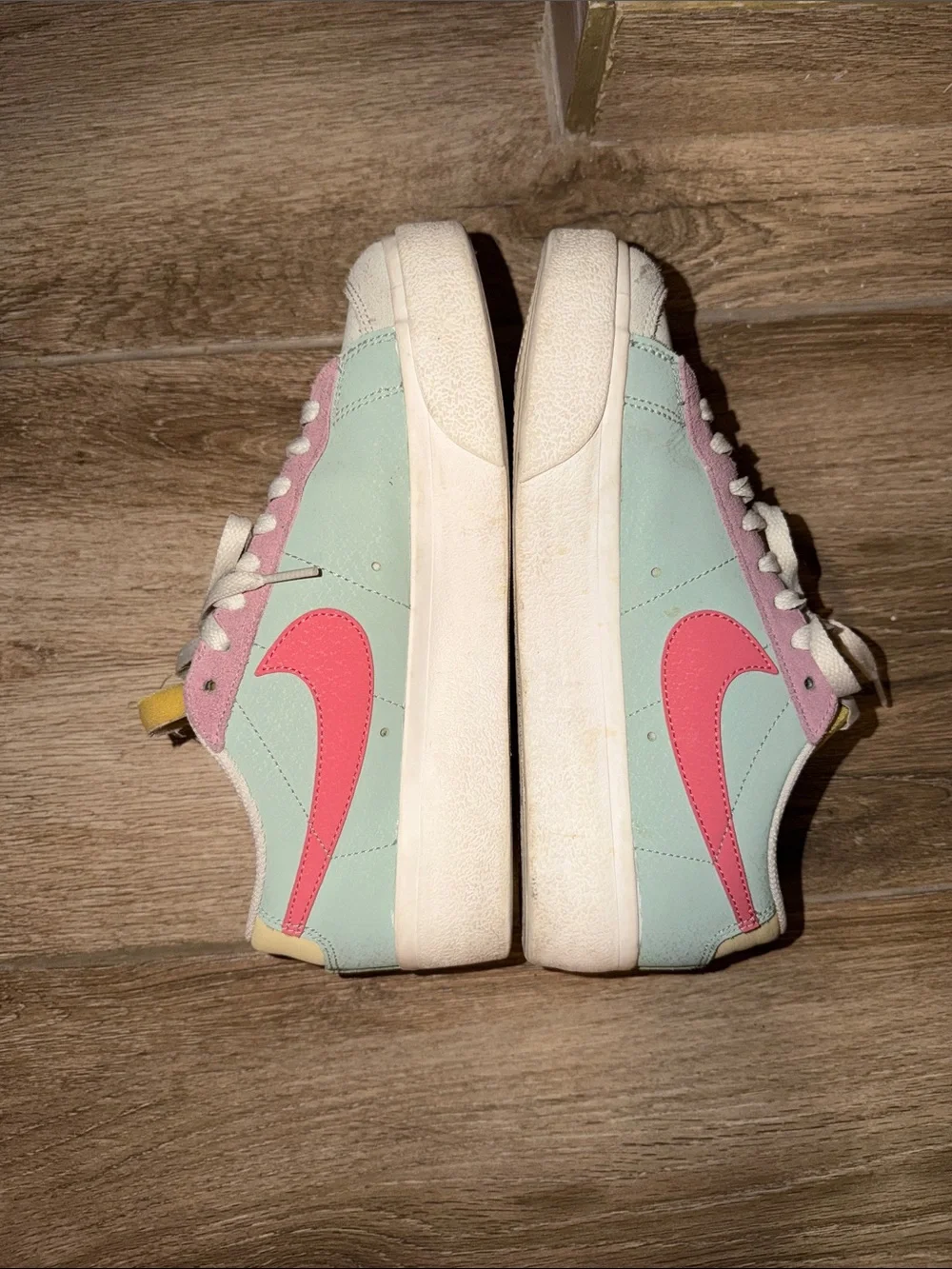 Blazer Low Platform Trainers Seafoam Pink Salt Sea Glass Saturn Gold Sail Lemon